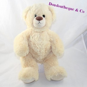 GIPSY bear with beige long hairs sitting 28 cm