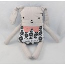Reversible Flippy Rabbit WeE GALLERY emotions Hello Bunny linen with flaps 30 cm