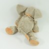Doudou éléphant BENGY bandanas orange 30 cm