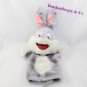 Peluche marionnette Bugs Bunny lapin WARNER BROS Les Looney tunes gris 25 cm