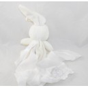 Doudou lange lapin KALOO Perle blanc Kaloodoo 12 cm