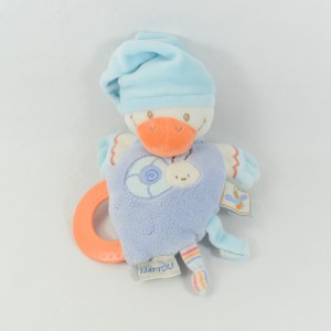 Doudou canard NATTOU anneau de dentition 23cm