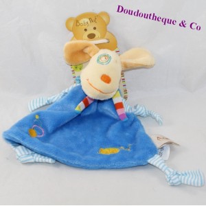 Doudou du platt Hund BABY NAT beige blau 22 cm