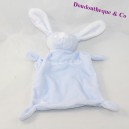 Doudou conejo plano GRANO DE TRIGO estrella azul y blanca 20 cm