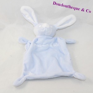 Doudou Plattkaninchen WEIZENKORN blau-weißer Stern 20 cm