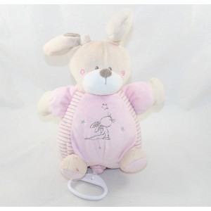 Peluche musicale lapin SIMBA TOYS BENELUX rose Laline étoiles Nicotoy 21 cm