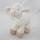 Peluche mouton BABY CLUB C&A blanc créme beige bruit de papier 20 cm