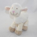 Peluche mouton BABY CLUB C&A blanc créme beige bruit de papier 20 cm