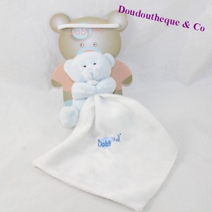 Doudou bear handkerchief BABY NAT' blue white handkerchief BN3530 10 cm