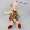 Doudou duck MOULIN ROTY The Big Family striped overalls 22 cm
