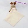 Doudou dog handkerchief BABY LAND brown beige 10 cm
