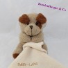 Doudou dog handkerchief BABY LAND brown beige 10 cm