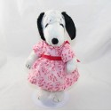 Peluche Belle PEANUTS chien Snoopy robe rose vintage 1968