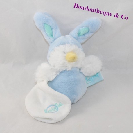 Dou Taschentuch Küken BABY NAT Kapuze Kaninchen blau BN058 12 cm