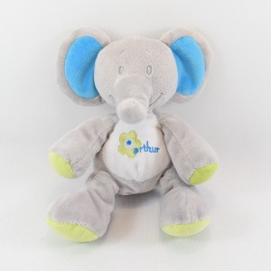 Doudou Elefant ARTHUR UND LOLA Bebisol rosa grau 18 cm