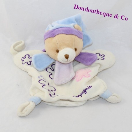 Doudou Punette Bär doudou und GESELLSCHAFT Mama Blumen 23 cm