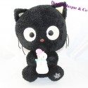 Peluche chat SANRIO Chococat noir bonhomme de neige 32 cm