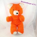 Teddy bear NOUNOURS vintage white orange pulls tongue 45 cm