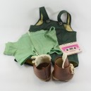 Vêtements ours vintage Teddy Ruxpin tenue verte chaussures et cassette
