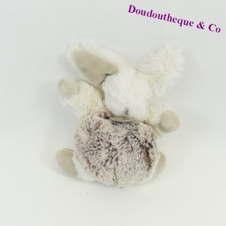 Mini peluche coniglio BABY NAT' I fiocchi bianchi grigi BN749 14 cm