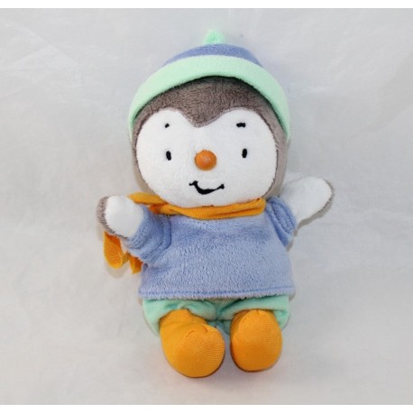 Plüsch T'choupi JEMINI Haltung Winter Mütze Orange Schal 18 cm Plüsch T'choupi JEMINI Haltung Winter Mütze Orange Schal 18 cm