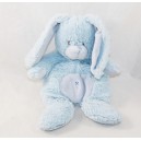 Doudou Kaninchen BABY NAT' Die Umarmungen blau Kreuz Bauch 26 cm