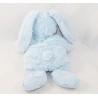 Doudou Kaninchen BABY NAT' Die Umarmungen blau Kreuz Bauch 26 cm