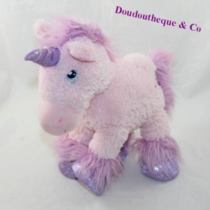 Estrella lunar de unicornio rosa púrpura 22 cm