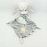 Flat Doudou bear MAX - SAX con capucha conejo gris fosforescente estrellas Carrefour