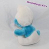 Petite peluche Schtroumpf Peyo Smurfs blanc bleu vintage 15 cm