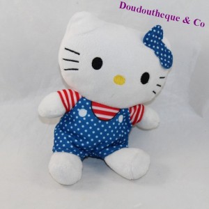 Hello Kitty SANRIO blue polka dot overalls 18 cm