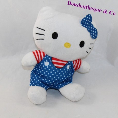 Plüsch Hello Kitty SANRIO Gepunktete blaue 18 cm