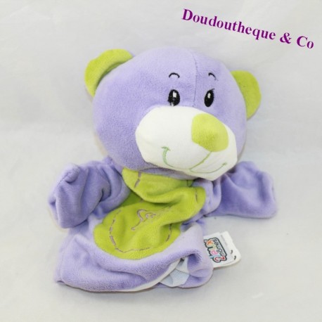 Orso burattino Doudou GAME2MOMES stella verde viola 21 cm Orso burattino Doudou GAME2MOMES stella verde viola 21 cm