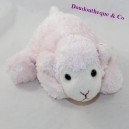 Peluche mouton rose allongé 22 cm