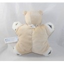 Doudou semi flat bear BOUT'CHOU Monoprix beige animals bell