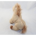 Peluche cheval BUKOWSKI beige " Baby Sugar " sucre poils longs 23 cm