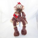 Mono de peluche HAPPY HORSE bufanda de rayas marrones 40 cm