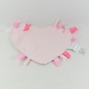 Doudou handkerchief heart FM SERVICE gray happiness 13 cm
