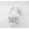 Peluche lapin CP INTERNATIONAL chiné gris blanc poils longs 22 cm