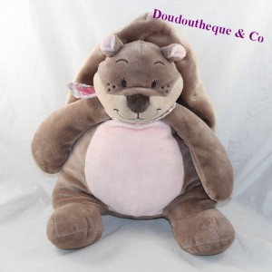 Peluche écureuil NOUKIE'S Oscarine et Léontine marron rose 35 cm