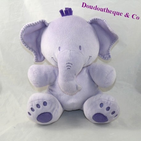 Soft purple elephant SOFT FRIENDS sitting 20 cm