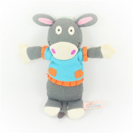 Doudou lana burro LATITUDE CHILD DPAM suéter azul bebé 23 cm