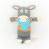 Doudou wool donkey LATITUDE CHILD DPAM baby blue sweater 23 cm