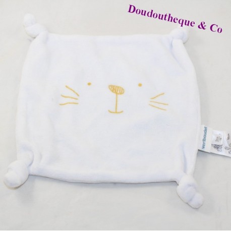 Flaches Kuscheltier Katze VERTBAUDET weiß quadratisch 4 Knoten Hase 24 cm Flaches Kuscheltier Katze VERTBAUDET weiß quadratisch 4 Knoten Hase 24 cm