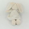 JacADI light grey bunny dress and floral knot 40 cm
