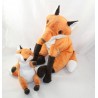 Peluche renard IKEA maman et bébé renard roux et noir 40 cm