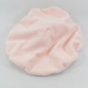 Doudou flaches Kaninchen KALOO rund rosa Perlensticknähte grau 26 cm