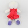 Doudou flat round NICOTOY cat dress red chick 26 cm