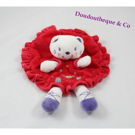 copy of Doudou flat round NICOTOY cat dress red chick 26 cm