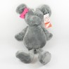 Skinned mouse PERICLES grey pink knot 40 cm